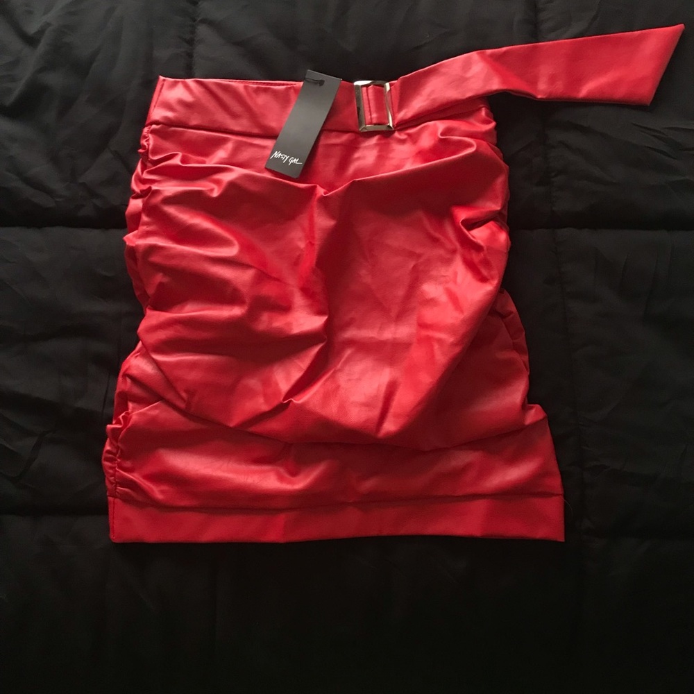 Nasty Gal Faux Leather skirt size 6